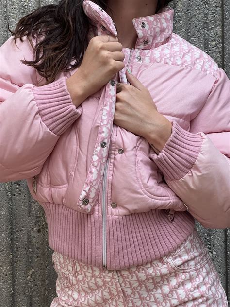 pink dior puffer|christian Dior puffer jacket women's.